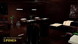 exploring the black market in imvu's rain forrest lodge.