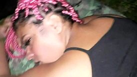 Wow, she surrendered her big ass in the forest for that monster cock anal!