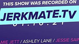 Jamie Jett, Ashley Lane, Jessie Saint Perform Anal Play on Webcam