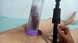 Sucking Cock With Pump For Orgasm!