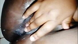 i'm sucking and riding my huge black dildo