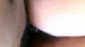 black chick with fat ass pussy gets creampie on dick