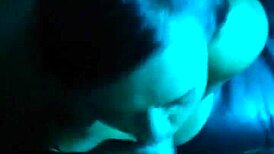 Chubby Latina slut struggles to suck dick, gets cum on tits