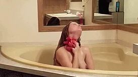 Bathtime relaxation with Shadebunny enjoying a soothing soak in the tub.