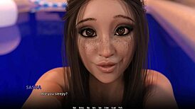 amateur teen with attractive big butt and tits in casual setting