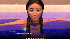 amateur teen with attractive big butt and tits in casual setting