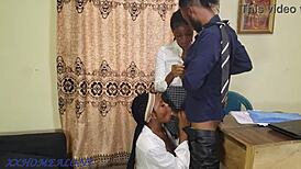 Wow! Big Dick Teacher Bangs Teen Students After Class for Marks