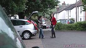 British milf fingerfucks shy picked up teen intensely!