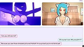 Nicole Masturbates To Exposed Big Tits In Hentai Game