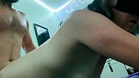 Blindfolded and Bent Over for Monster Cock Action