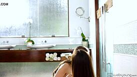 Remy Lacroix and Jenna Sativa finger and lick pussies.