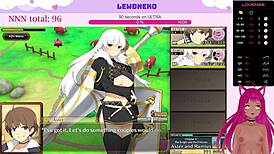 Vtuber Lewdneko Plays Evenicle with Moaning and Creampie