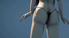 want to see this bikini girl dance with big tits?