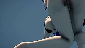 want to see this bikini girl dance with big tits?