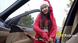 teen 18+ dressed as sexy santa delivers christmas sex for cash 🎅