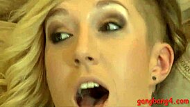 Skinny Babe Gets Double Penetrated by Massive Black Boners in Wild Gangbang