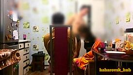 Wife, your husband left, now fuck me hard in stockings!