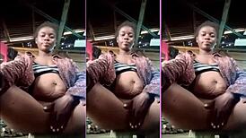 Isabella goes wild with cucumber and bottle. Huge squirt erupts in homemade clip.