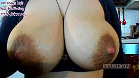 Big Boobs BBW Fingered By Kitchen Master