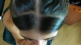 Taboo blowjob to stepbro in room with mouth cum