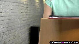 Cute Miss Melissa delivers goods to Albert, wanna join the fun?