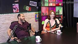 Reh Queen and Kstro in Sheer Red Lingerie Ride Old Cuckold