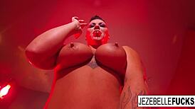 i watch jezebelle bond masturbatin' her big tits solo