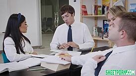 Teen Student Mia Kay in Library Getting Wild! What’s Next?