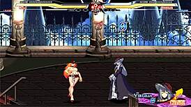 Jessica battles Warugiria in paid hentai sex scene with cumshot