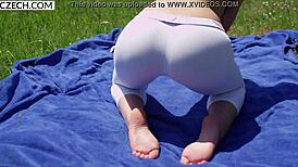 Yoga Outdoors with Alexis Crystal on XCzech