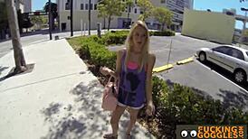 Blonde amateur rides dick for cash in POV