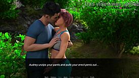 dusklight manor - audrey and john watch couple banging, audrey jerks john off 😏