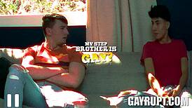 I saw my stepbrothers Masyn Thorne and Luca Ambrose fuckin with monster cocks bent over.