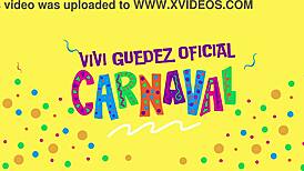 Naughty brunette gets her ass fingered and fucked during a wild carnival holiday