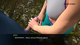 dusklight manor - audrey and john watch couple banging, audrey jerks john off 😏