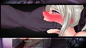 Game scene with noble monster girl knightess trapped in dullahan phinea hentai adventure