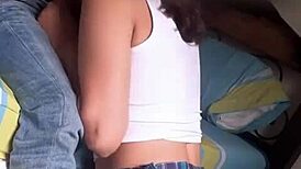 Man, this hot school babe sucks dick like a pro till cumshot after class!