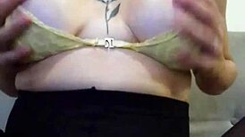 Oiled big tits licked and pussy eaten in lingerie