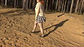 Guess what? No skirt, no panties, just pure mature teasing!