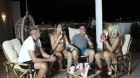 Who will you choose for the wildest fetish? Elo and Victor in sheer red.