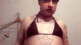 This Sexy Sissy Is Alone, Playing With Herself In A Casual Way