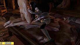 Hentai 3D goddess ep 70 black cat women take huge cock! 😈