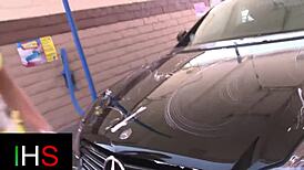 Watch this horny milf bend over for a monster cock pounding her wet pussy!