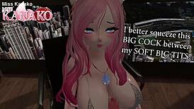 I love teasing with my giant cat girl tits in this sexy vtuber titty fuck. 😘