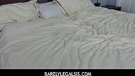 Stepsiblings Dani Blue and Sophia Sweet raid stepbro's room for taboo fun.