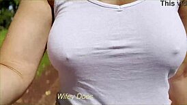 Man, my wife went braless on a wild public dare!