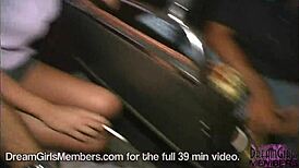 Dream Girl Flashes Upskirt Panties in Cancun Nightclub