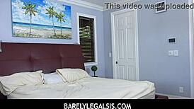 Stepsiblings Dani Blue and Sophia Sweet raid stepbro's room for taboo fun.