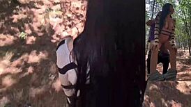 Stranger Fucks Me in the Forest and Cums Inside My Tight Body