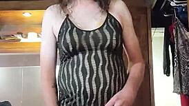 She was naughty modeling dresses, revealing her ladyboy charm in part 5